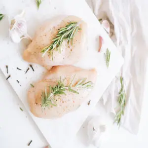 Raw chicken